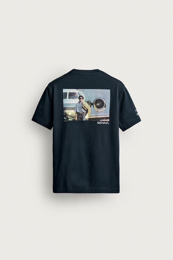 T-SHIRT IMPRIMÉ PHOTOGRAPHIQUE AYRTON SENNA © SENNA BRANDS - Bleu marine de Zara - Image 7