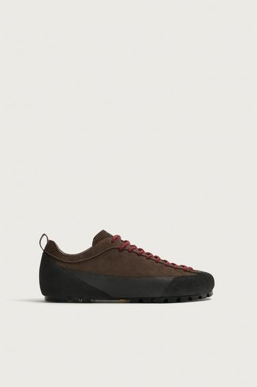 AARON LEVINE X ZARA LEATHER TRAINERS - Brown by Zara