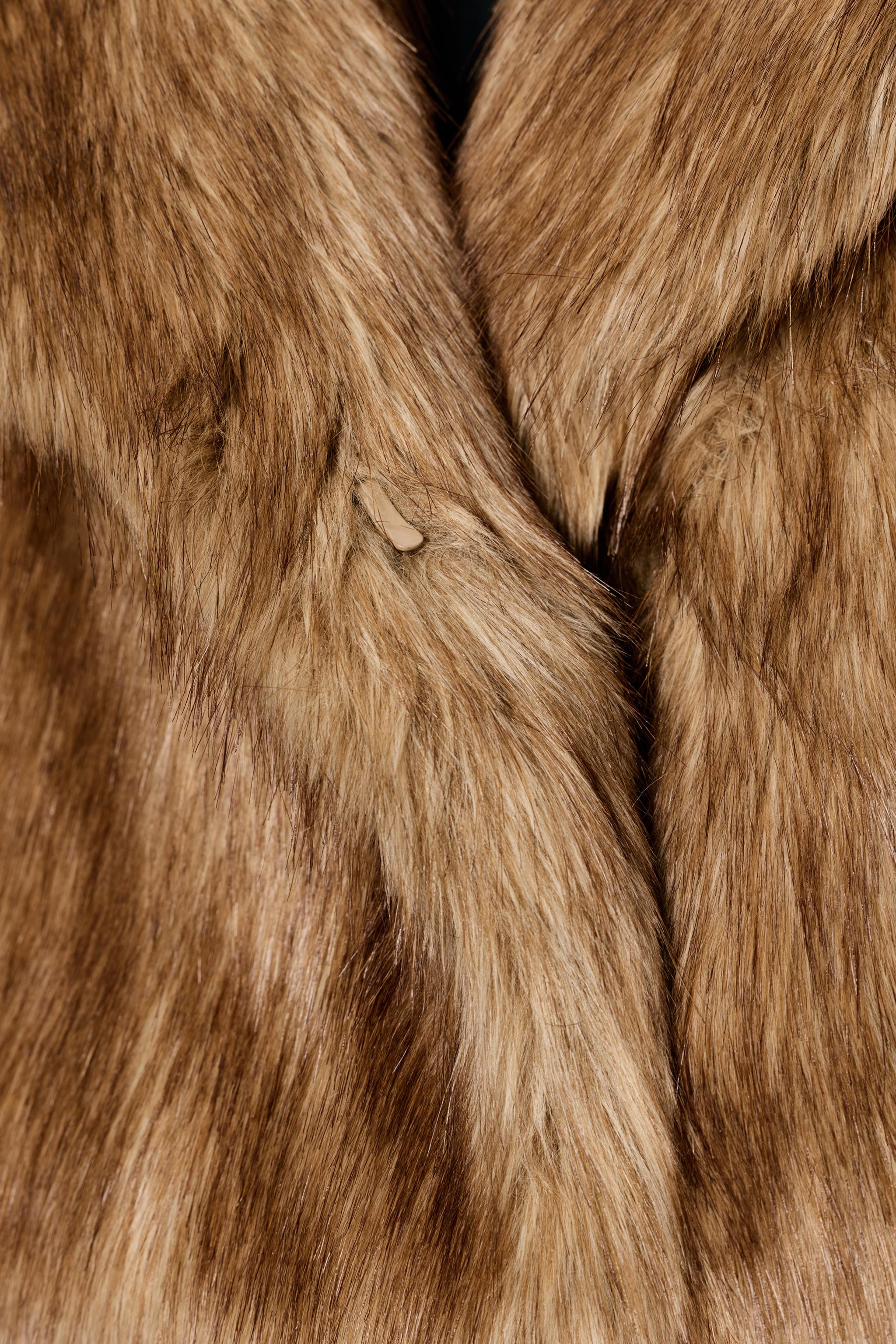 ZW COLLECTION FAUX FUR CROPPED JACKET