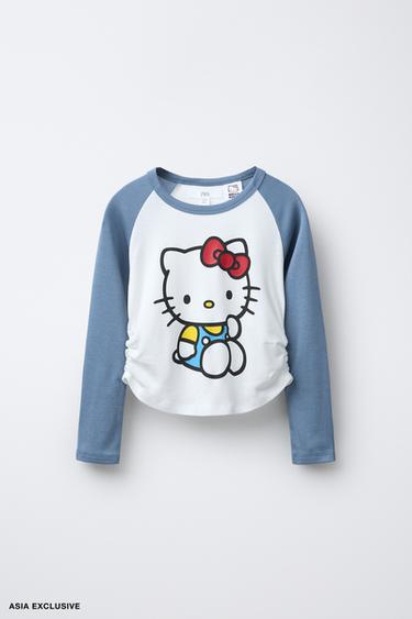 COTTON AND MODAL HELLO KITTY © SANRIO T-SHIRT - Oyster-white by Zara