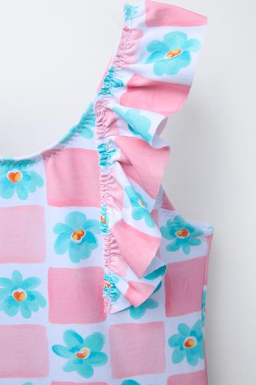 1-6 ANS/ MAILLOT DE BAIN FLEURS - Rose de Zara - Image 2