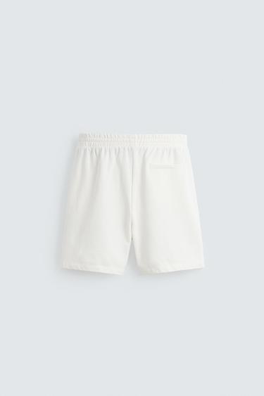 BERMUDA DE JOGGING DÉLAVÉ - Blanc cassé de Zara - Image 7