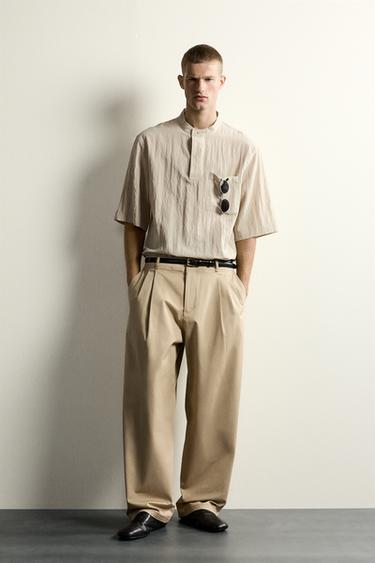 FLOWING POLO SHIRT - Beige by Zara - Image 0