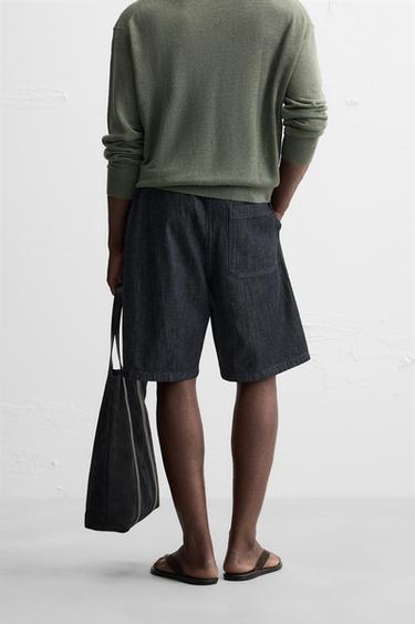 BERMUDA DENIM RELAXED FIT - Indigo de Zara - Image 2
