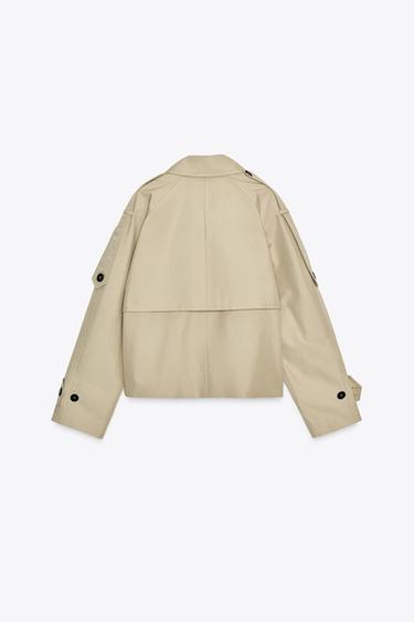 TRENCH COURT DÉPERLANT ZW COLLECTION - Beige clair de Zara - Image 7