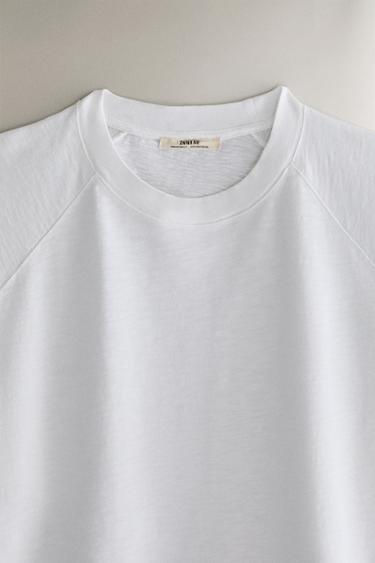 T-SHIRT MANCHES LONGUES - Blanc de Zara - Image 1