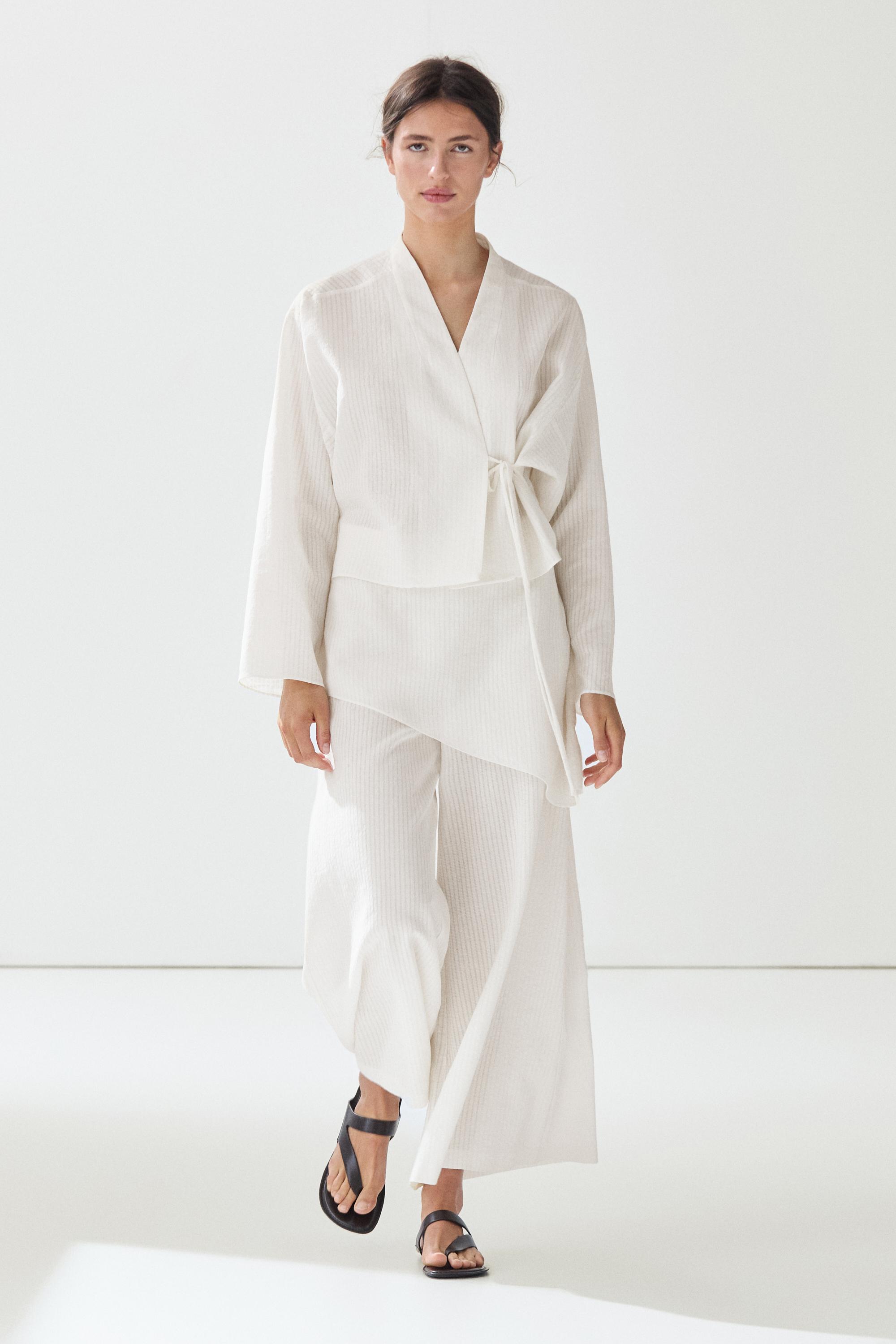 Jupe-culotte texturée total look