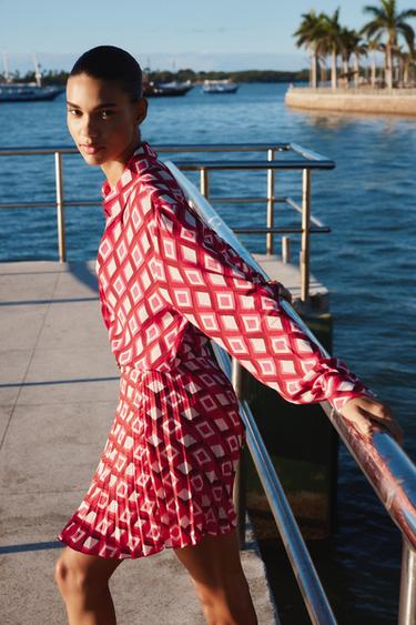CHEMISE À IMPRIMÉ GÉOMÉTRIQUE - Multicolore de Zara - Image 1