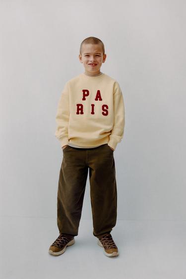 TERRY PATCH SWEATSHIRT - Yellow by Zara