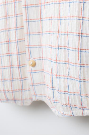 CHECK EMBROIDERED ROMPER - White by Zara - Image 3