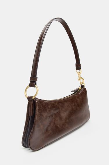 SAC PORTÉ ÉPAULE ALLONGÉ - Chocolat de Zara - Image 4