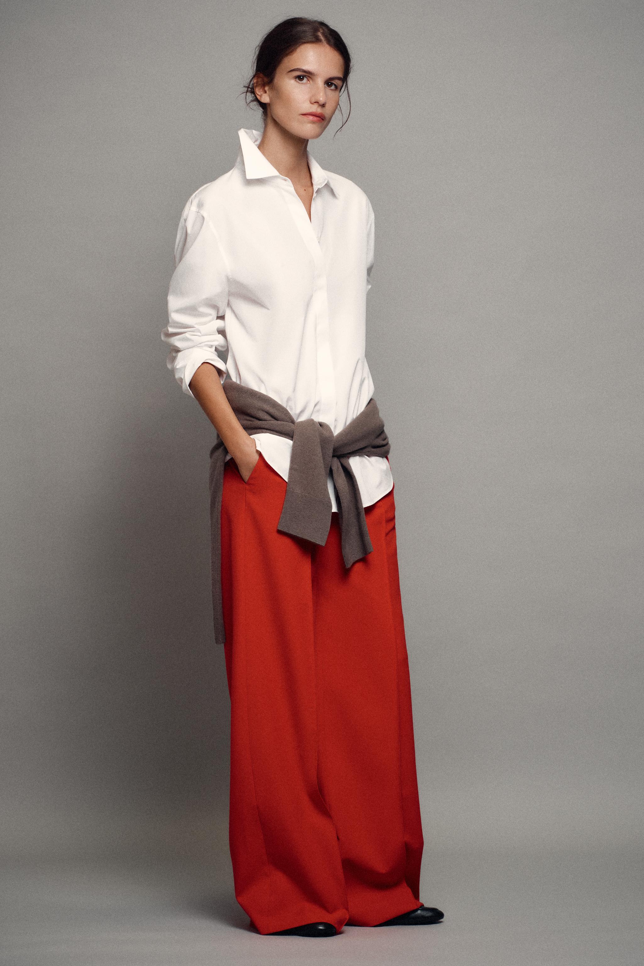 Zara ZW COLLECTION GENİŞ PAÇA PANTOLON