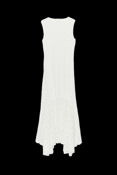 LONG LACE DRESS - Oyster-white by Zara