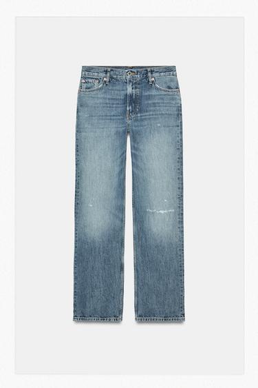 JEANS ZW COLLECTION BOOTCUT TIRO MEDIO - Azul medio de Zara