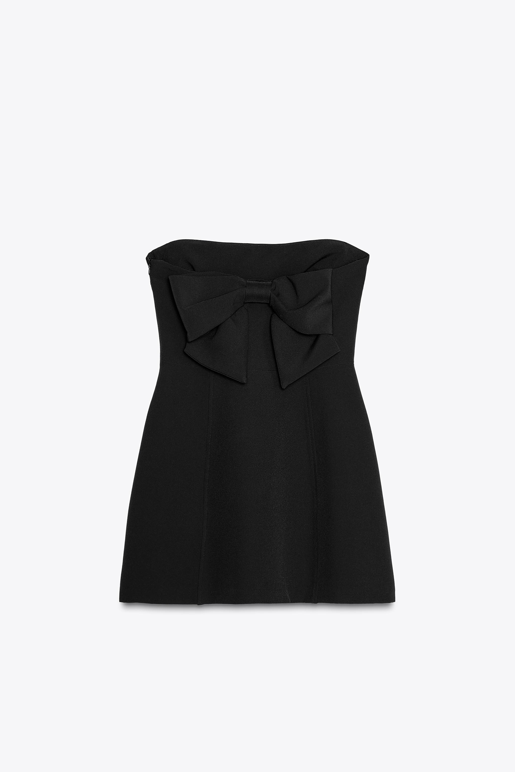 ZARA オフショルダードレス リボン 2931/777 オフショルダードレス リボン - ブラック | ZARA Japan / 日本