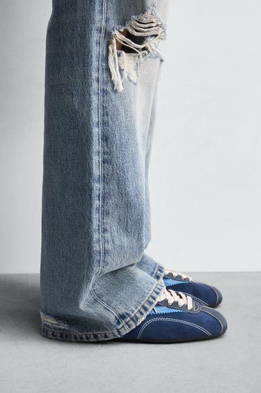 BASKETS EN CUIR HARRY LAMBERT FOR ZARA X DISNEY - Bleu de Zara - Image 1