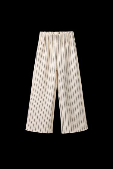 STRIPED CULOTTES - Ecru by Zara