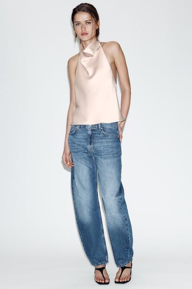 TOP HALTER SATINADO - Arena de Zara