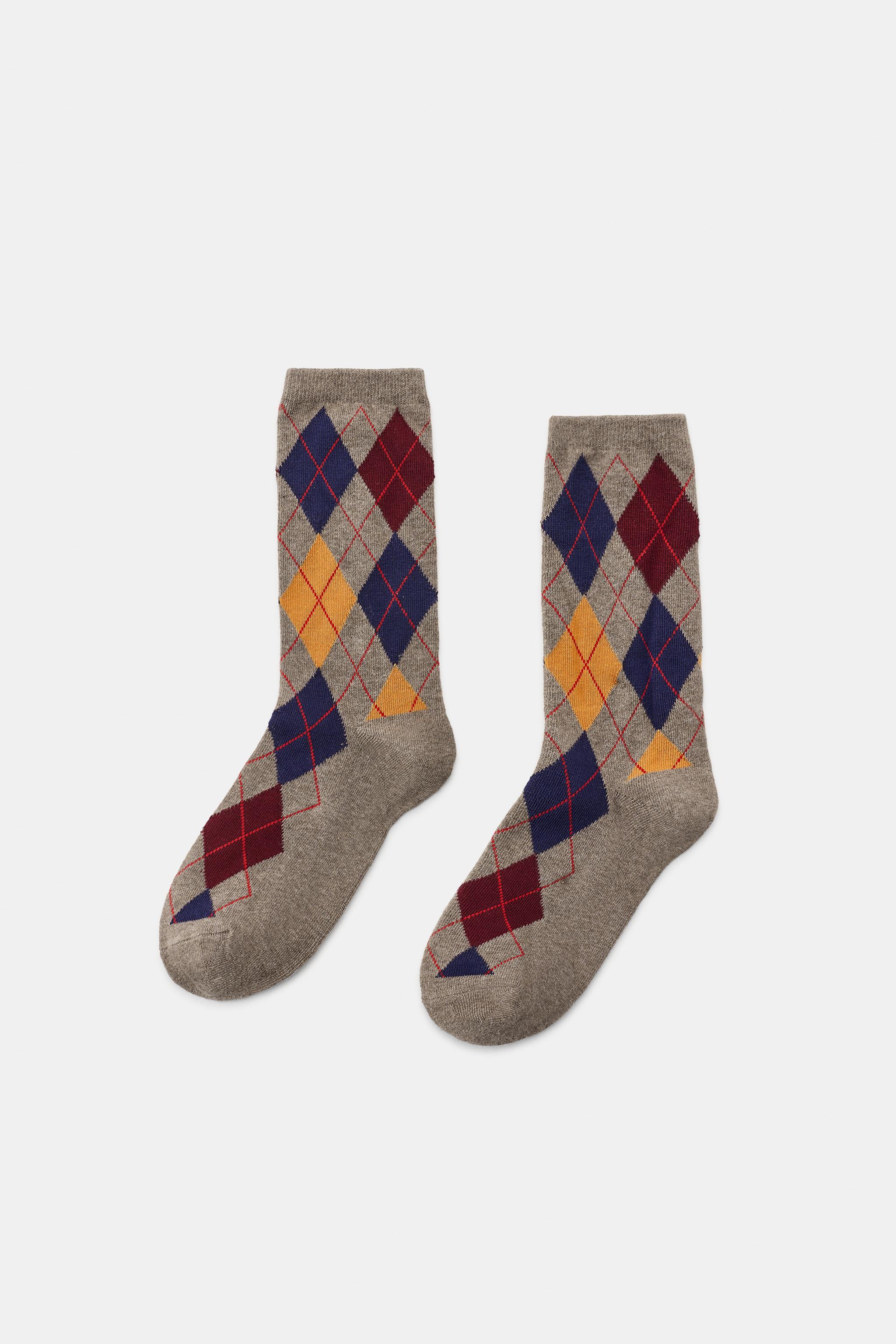 ARGYLE PATTERN SOCKS