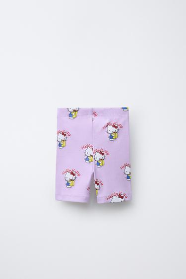 HELLO KITTY © SANRIO RIBBED CYCLING LEGGINGS - Light mauve by Zara - Image 1