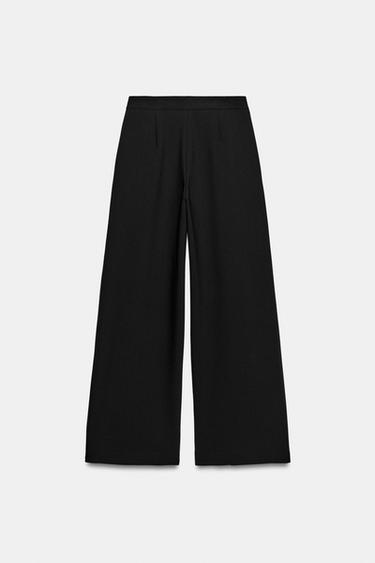 HIGH-WAIST DARTED TROUSERS SET - Black by Zara
