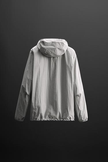 TECHNICAL HOODED JACKET - Pearl grey by Zara - Image 6