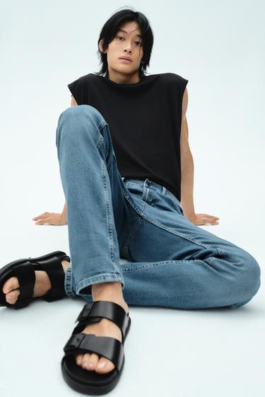 Zara SLIM FIT 修身牛仔褲 - 中藍色