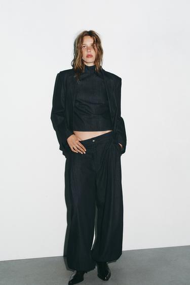 TRF DENIM HALTER TOP - Dark indigo by Zara - Image 5