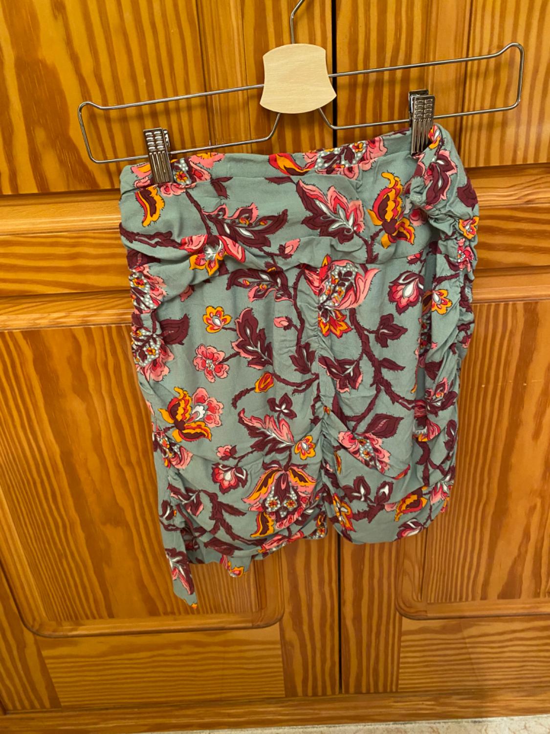 FLORAL DRAPED MINI SKIRT - Image 2