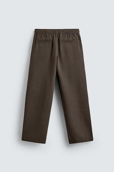 PANTALON STRUCTURÉ COUPE DÉCONTRACTÉE - Marron de Zara - Image 7