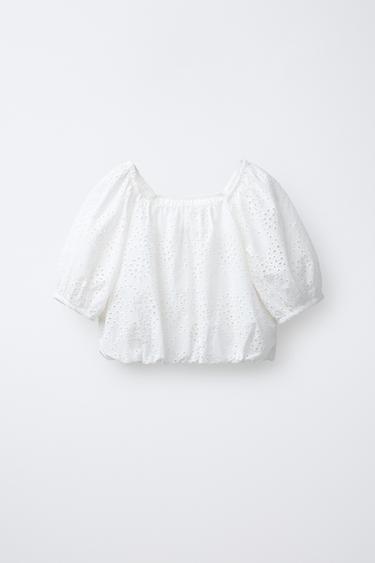 TOP BALONÊ SCHIFFLY - Branco da Zara - Imagem 0