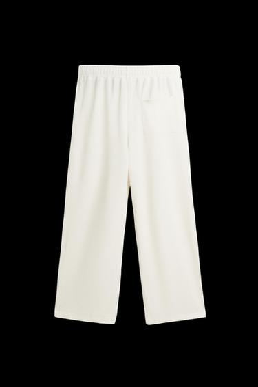 PANTALÓN JOGGER ESTRUCTURA VERTICAL - Blanco roto de Zara