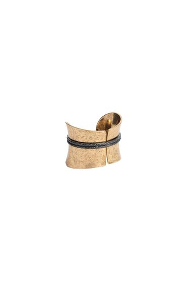 Zaras BRETT ARMBAND MED GLITTER LIMITED EDITION - Guld/silver
