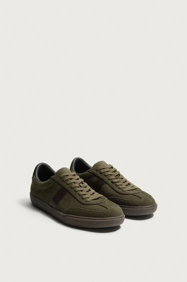 RETRO STYLE TRAINERS - Khaki Green by Zara