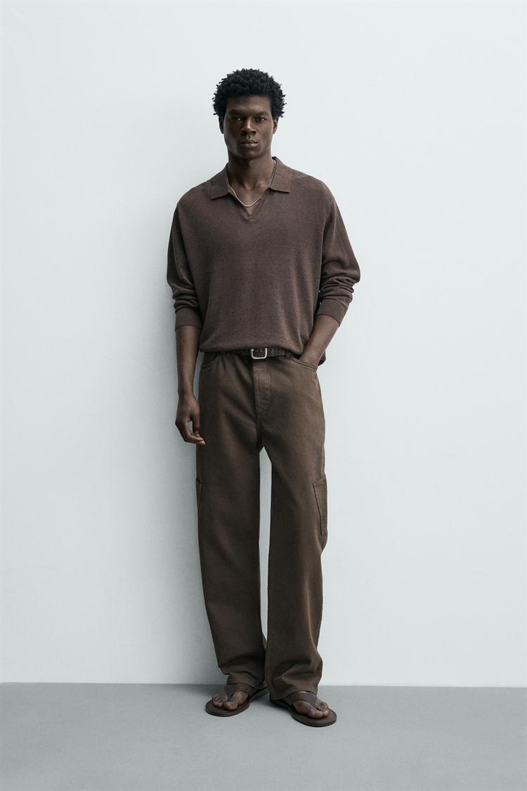 ZARA STRAIGHT-LEG CARGO TROUSERS