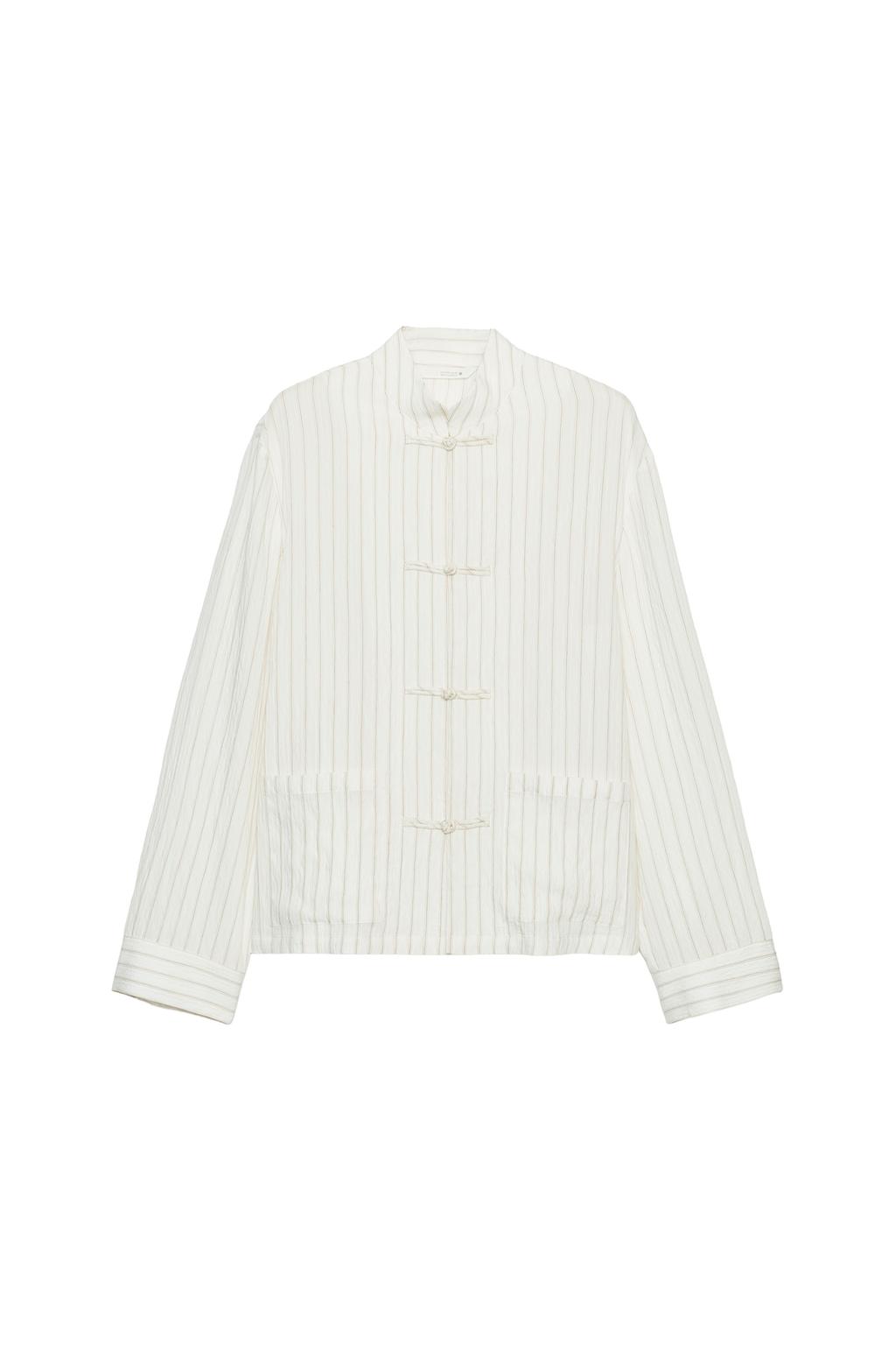 ZW COLLECTION STRIPED FIREMAN CLASP SHIRT - image 3