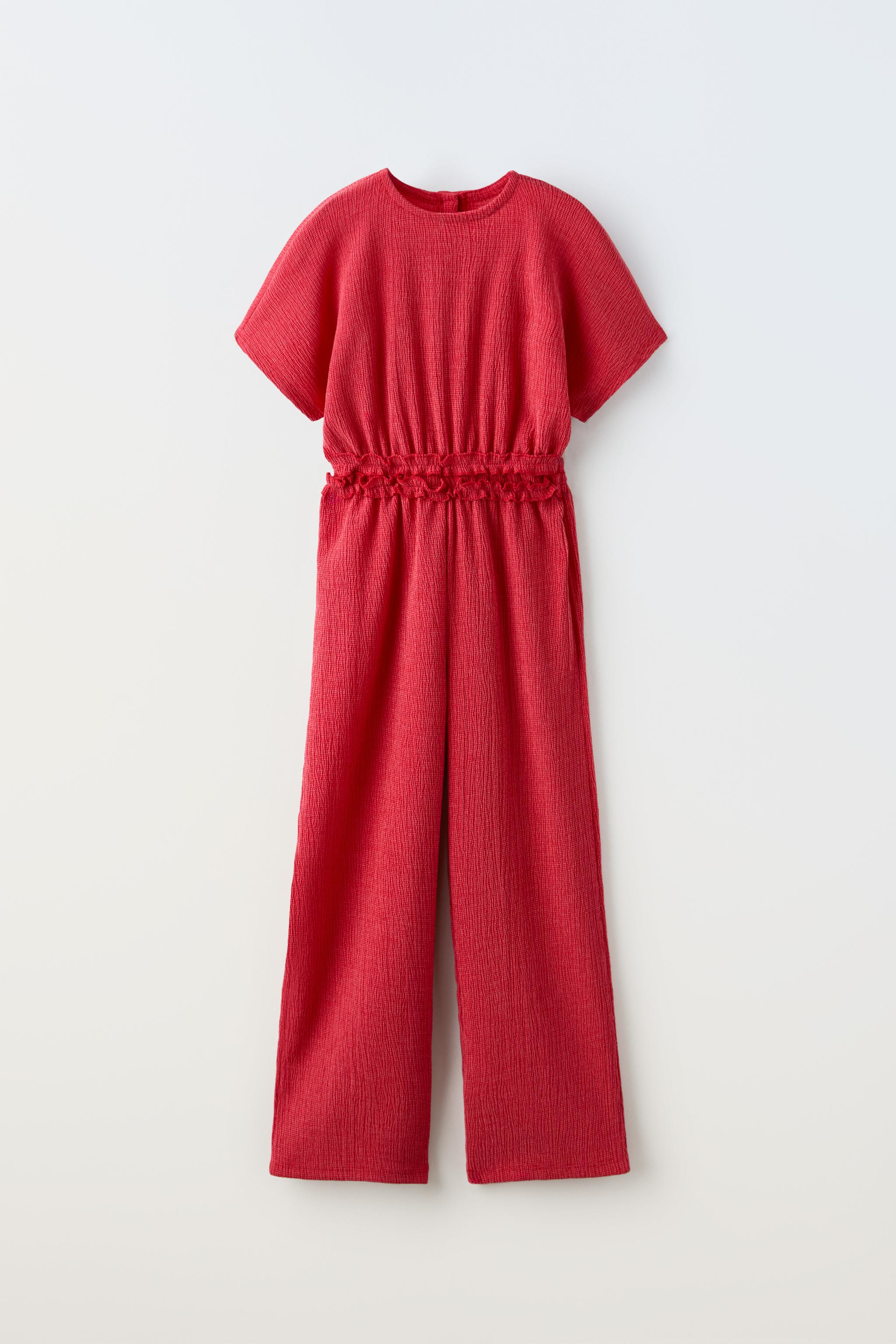 Zara textured best sale weave jumpsuit