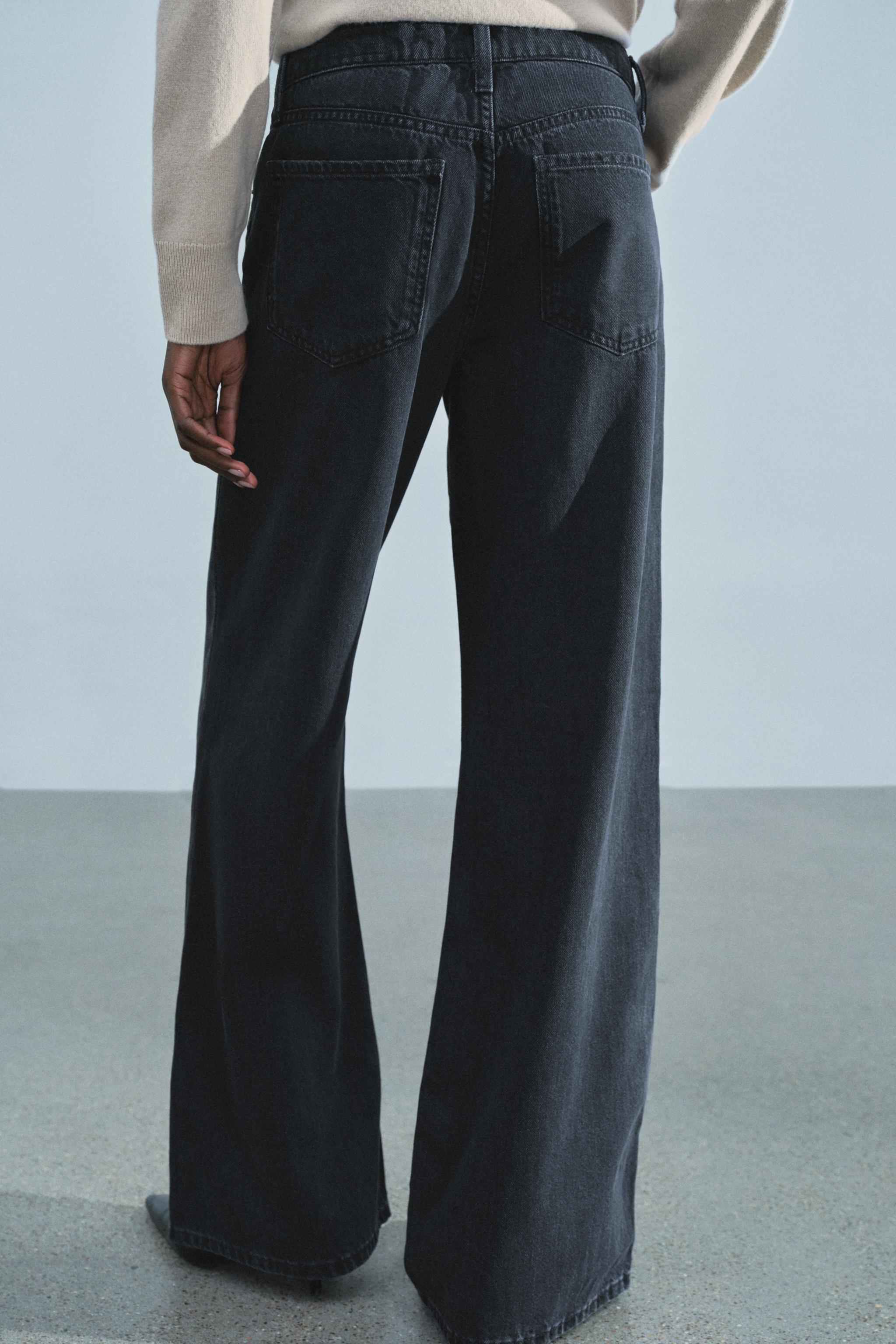 ZW COLLECTION LOW-RISE WIDE-LEG JEANS