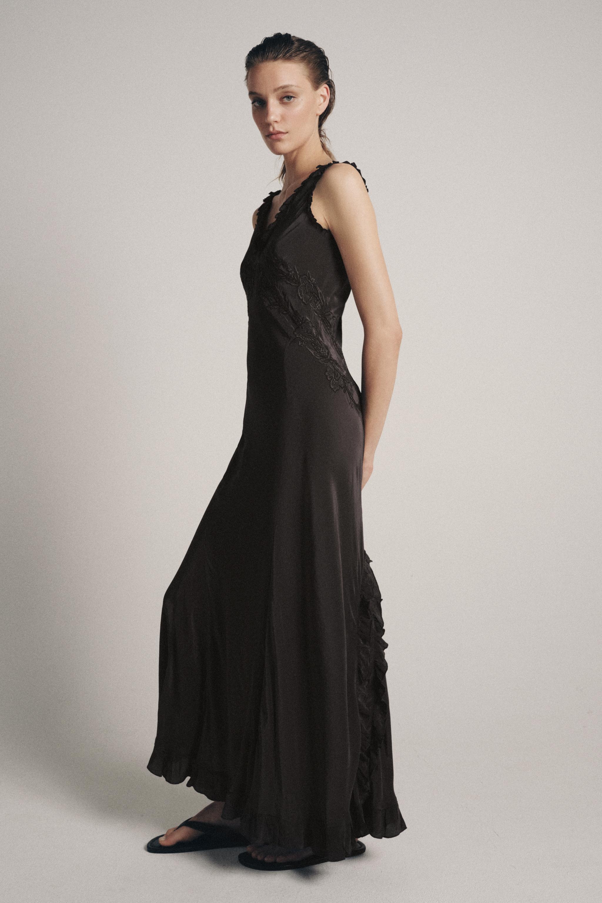 EMBROIDERED LONG DRESS ZW COLLECTION