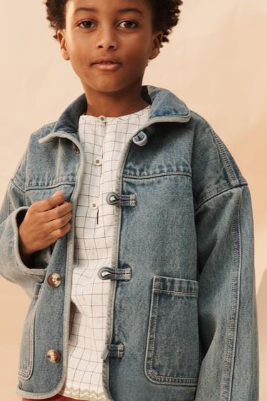 LIMITED EDITION DISTRESSED DENIM JACKET - Navy / White by Zara - Image 1