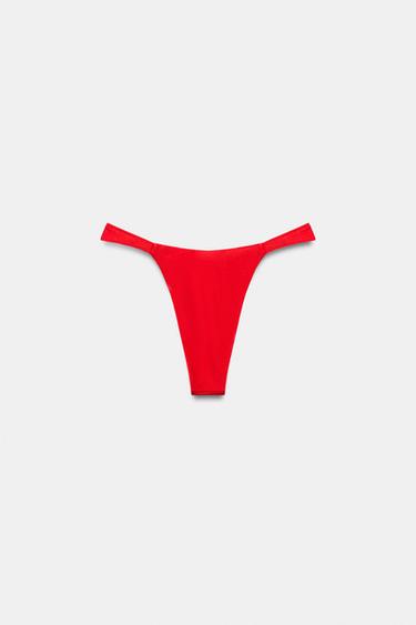 BAS DE BIKINI SATINÉ - Rouge de Zara - Image 5
