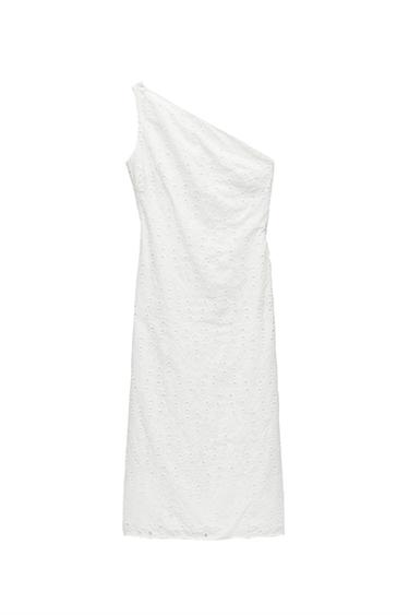 ZW COLLECTION EMBROIDERED ASYMMETRIC DRESS