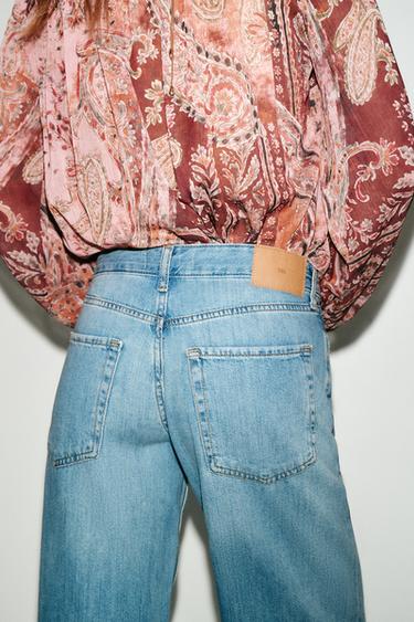 Z1975 WIDE-LEG LOW-RISE JEANS - Light blue by Zara - Image 6