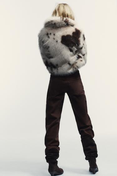 JEAN TRF WIDE LEG TAILLE BASSE - Chocolat de Zara - Image 6