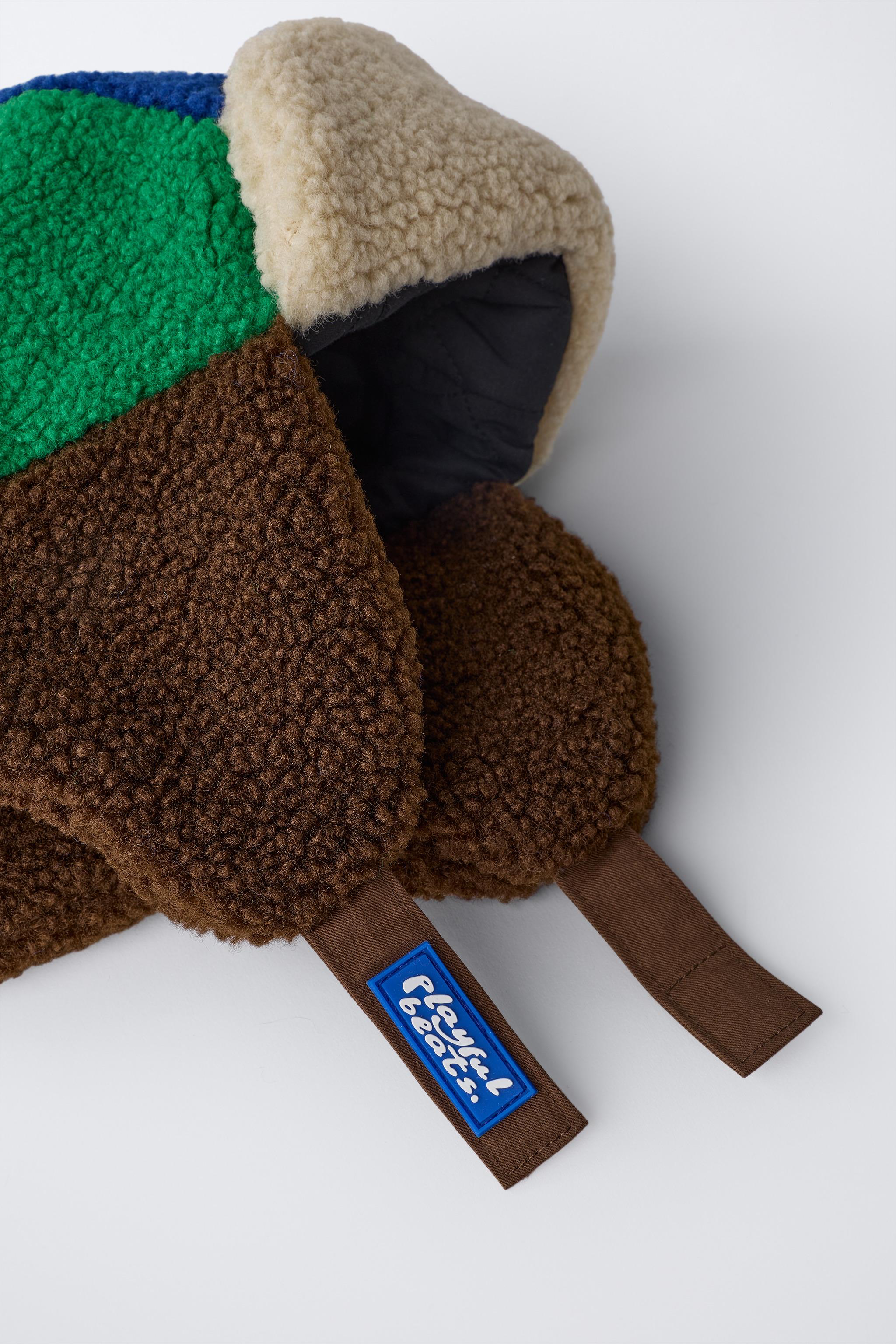 CASQUETTE EFFET MOUTON MULTICOLORE