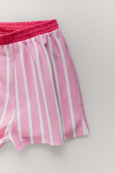 6-14 YEARS/ STRIPED TEXT PYJAMAS - Pink by Zara