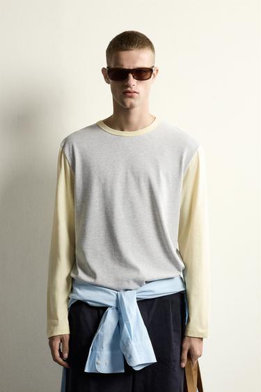 RELAXED FIT COLOUR BLOCK T-SHIRT - Multicoloured by Zara