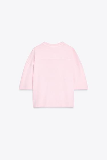 WASHED-EFFECT PLUSH SWEATSHIRT - Pink by Zara - Image 5