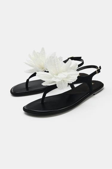SANDALES PLATES FLEUR - Multicolore de Zara - Image 1