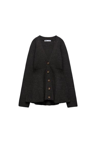 FITTED WAIST KNIT CARDIGAN